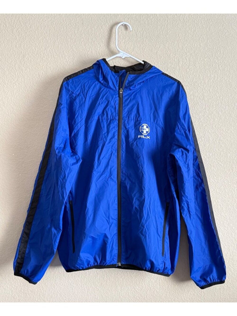 RLX Ralph Lauren Men's Full Zip Windbreaker Jacket Blue Outdoors